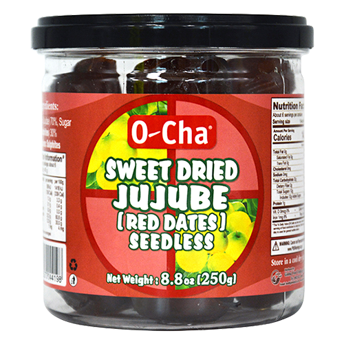 SWEET DRIED JUJUBES SEEDLESS O-CHA | 12 x 8.8oz