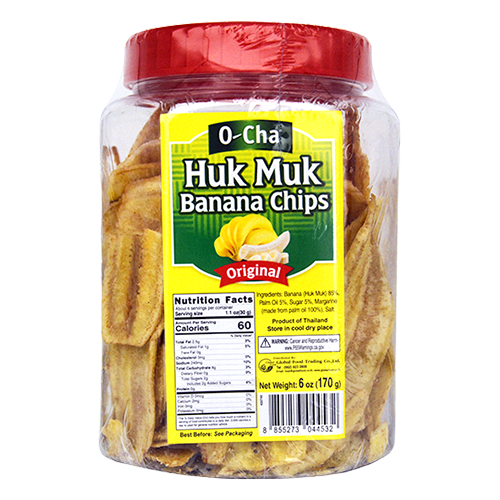HUK MUK BANANA CHIPS ORIGINAL | 12 x 6oz
