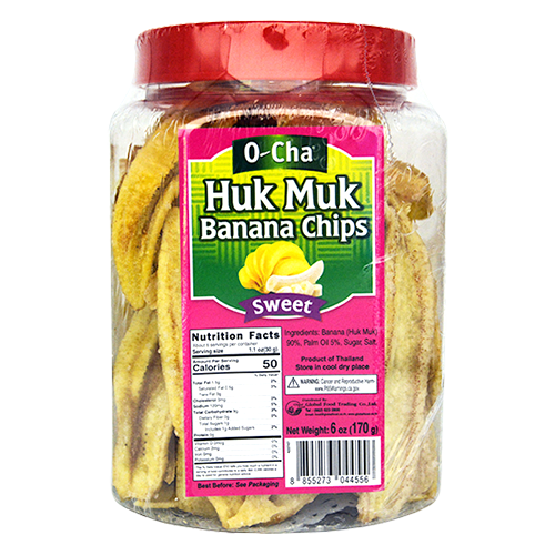 HUK MUK BANANA CHIPS SWEET | 12 x 6oz