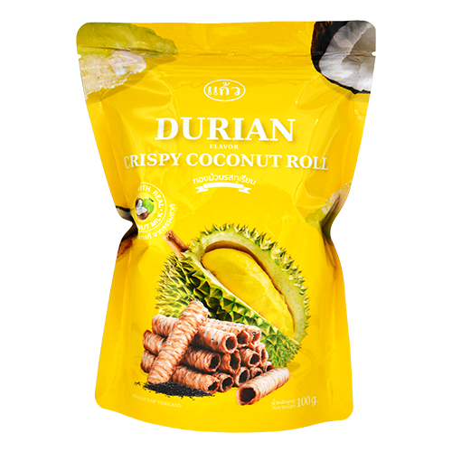 CRISPY COCO ROLLS DURIAN | 24 x 3.5oz