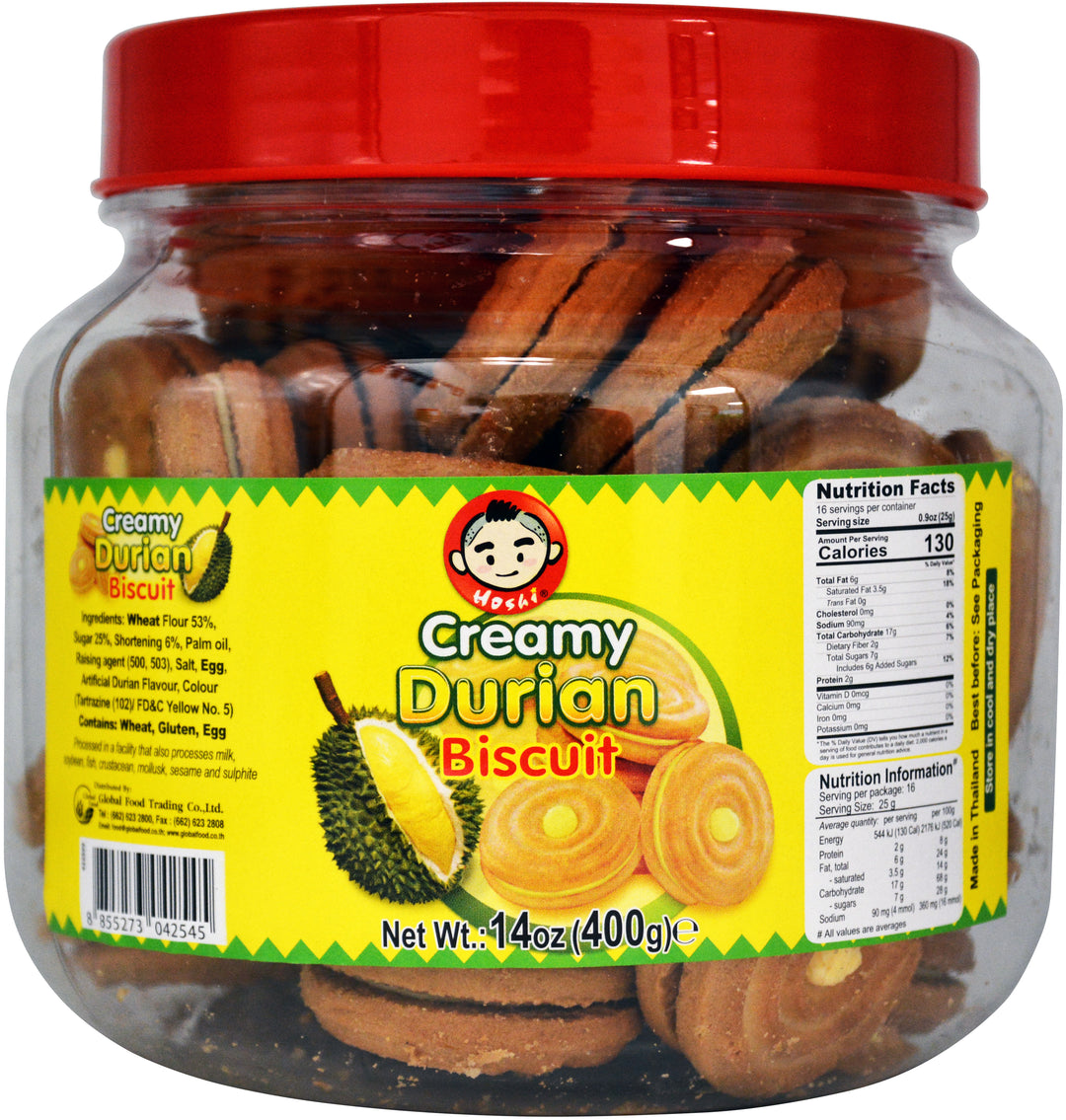 CREAMY DURIAN BISCUIT HOSHI | 12 x 400g