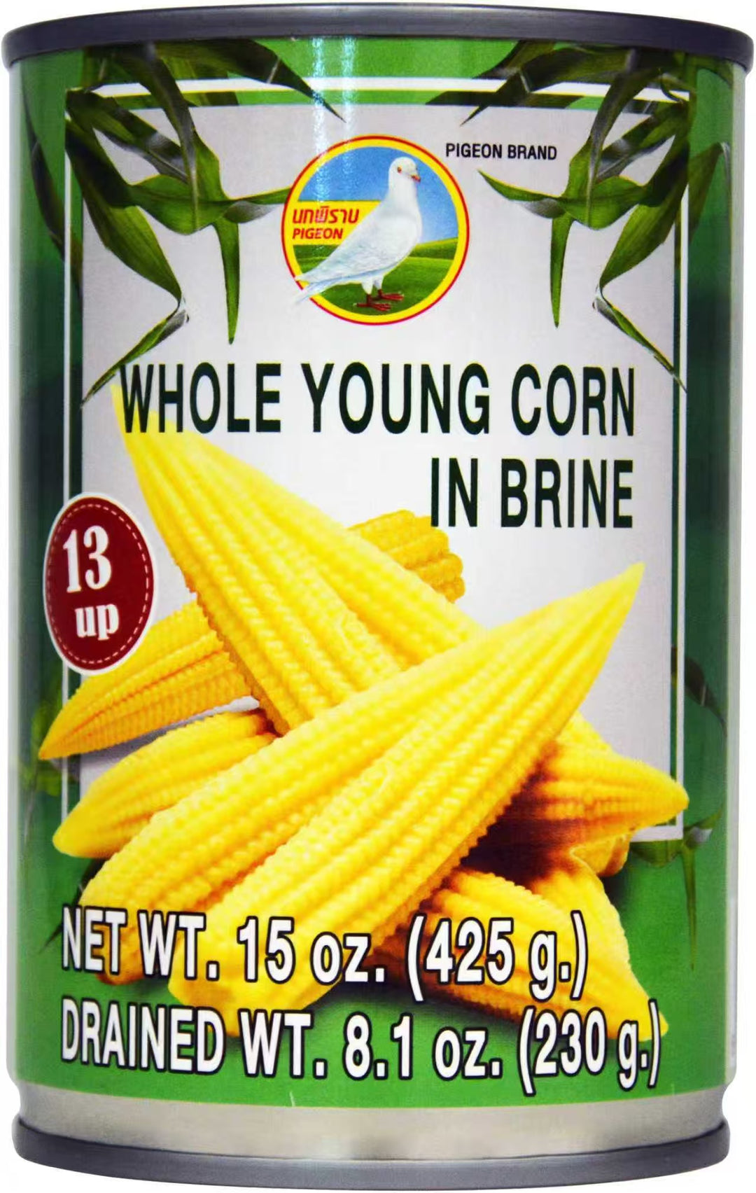 BABY CORN 13up PIGEON EASYOPEN | 24 x 15oz