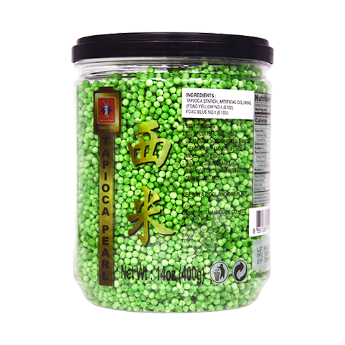 TAPIOCA PEARL JAR GREEN |  24 x 400g