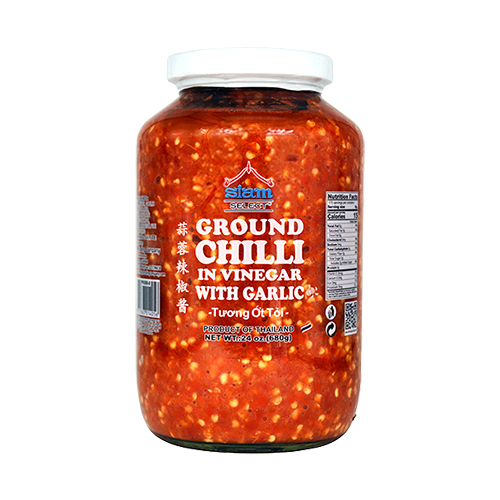 GROUND CHILI W/GARLIC SIAMSELECT | 12 x 24oz